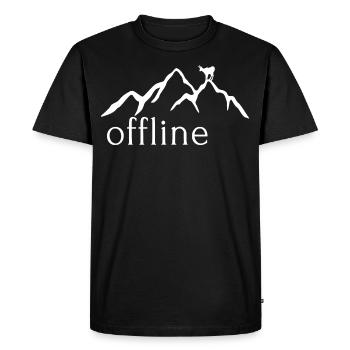 Randonnée et montagne avec chamois - T-shirt Premium bio Homme - noir - Devant - Nico (187cm)