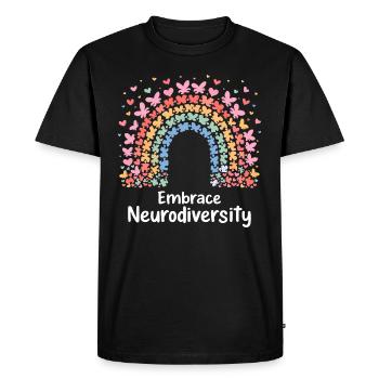 Embrace Neurodiversity - Men's Premium Organic T-Shirt - black - Front - Nico (187cm)