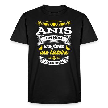ANIS UN NOM UNE FIERTÉ AUCUN RIVAL - T-shirt Premium bio Homme - noir - Devant - Nico (187cm)