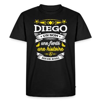 DIEGO UN NOM UNE FIERTÉ AUCUN RIVAL - T-shirt Premium bio Homme - noir - Devant - Nico (187cm)