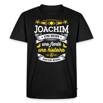 JOACHIM UN NOM UNE FIERTÉ AUCUN RIVAL - T-shirt Premium bio Homme - noir - Devant - Nico (187cm)