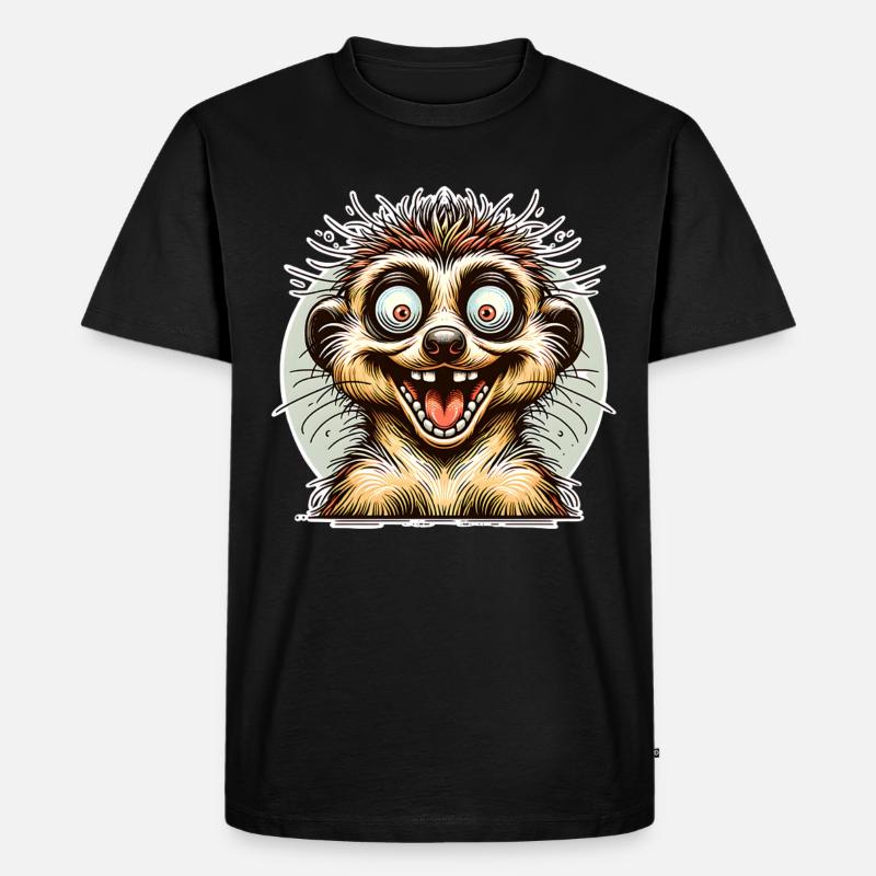 Erdmännchen - Männer Premium Bio T-Shirt - Schwarz