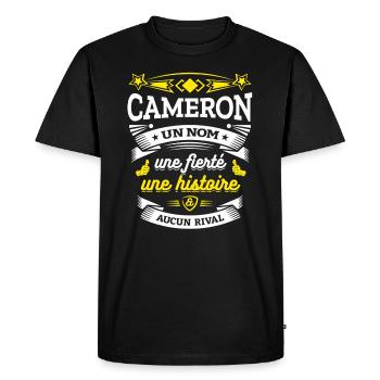 CAMERON UN NOM UNE FIERTÉ AUCUN RIVAL - T-shirt Premium bio Homme - noir - Devant - Nico (187cm)