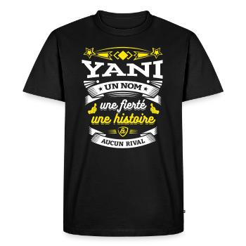 YANI UN NOM UNE FIERTÉ AUCUN RIVAL - T-shirt Premium bio Homme - noir - Devant - Nico (187cm)