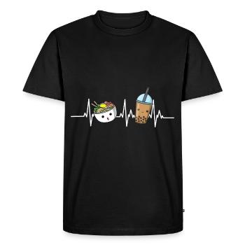 Cuisine asiatique japonaise Thé Ramen I Cadeau - T-shirt Premium bio Homme - noir - Devant - Nico (187cm)