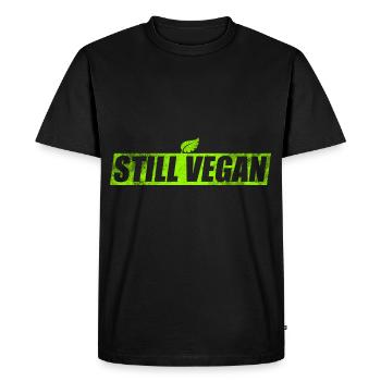 Nourriture végétalienne Végétaliens - T-shirt Premium bio Homme - noir - Devant - Nico (187cm)