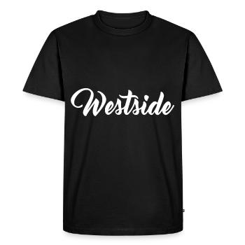 Westside Westen Ouest - T-shirt Premium bio Homme - noir - Devant - Nico (187cm)