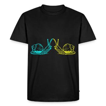 Snails Snail Shell Snail 80s 90s - Men's Premium Organic T-Shirt - black - Front - Nico (187cm)
