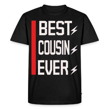Citation Du Meilleur Cousin De Tous Les Temps - T-shirt Premium bio Homme - noir - Devant - Nico (187cm)