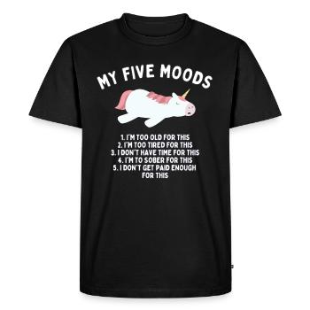 Mes cinq humeurs - T-shirt Premium bio Homme - noir - Devant - Nico (187cm)