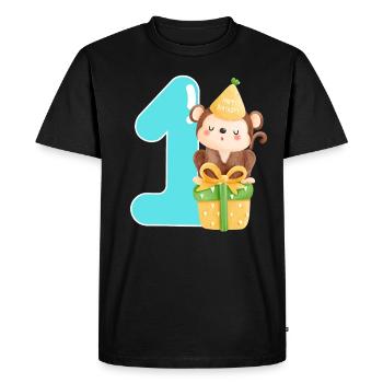 1st birthday. first birthday - Men's Premium Organic T-Shirt - black - Front - Nico (187cm)