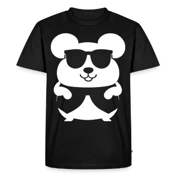 Funny Hamster with Sunglasses Hamsters - Men's Premium Organic T-Shirt - black - Front - Nico (187cm)