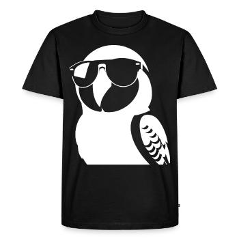 Funny Bird Wearing Sunglasses Cool Bourke's Parak - Men's Premium Organic T-Shirt - black - Front - Nico (187cm)
