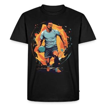 Handball Player Streetwear Iconic Style Design - Men's Premium Organic T-Shirt - black - Front - Nico (187cm)