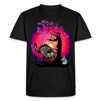 Halloween Cat Cats Mouse Mice - Men's Premium Organic T-Shirt - black - Front - Nico (187cm)