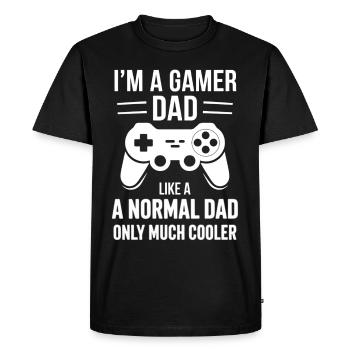 Gamer Dad T-Shirt – Funny Father's Day Gift - T-shirt Premium bio Homme - noir - Devant - Nico (187cm)