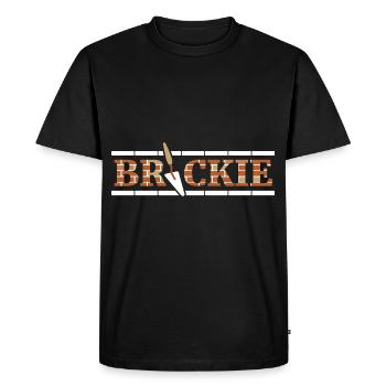 Maçon de maçonnerie de construction De brique - T-shirt Premium bio Homme - noir - Devant - Nico (187cm)