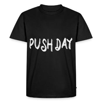 Jour de poussée - T-shirt Premium bio Homme - noir - Devant - Nico (187cm)