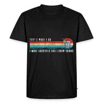 Cocktail Drinks Mix Celebrations - Men's Premium Organic T-Shirt - black - Front - Nico (187cm)