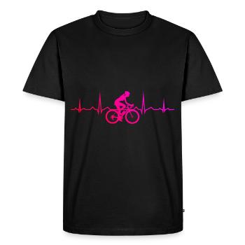 Vélo de montagne Velo Vélo VTT Cyclisme Femme - T-shirt Premium bio Homme - noir - Devant - Nico (187cm)