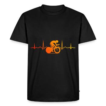 Rennradfahrer Roadbike Rennradfahren Damen - Männer Premium Bio T-Shirt - Schwarz - Vorne - Nico (187cm)