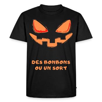 Des bonbons ou un sort - T-shirt Premium bio Homme - noir - Devant - Nico (187cm)