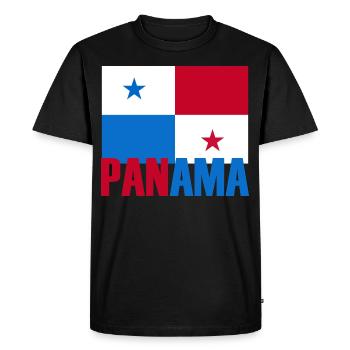 Panama - Men's Premium Organic T-Shirt - black - Front - Nico (187cm)