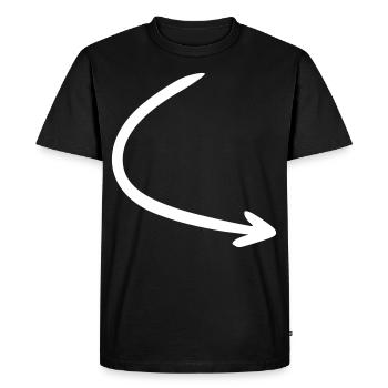 Arrow drawing sketch white - Men's Premium Organic T-Shirt - black - Front - Nico (187cm)