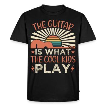 Drôle de dicton de guitare - T-shirt Premium bio Homme - noir - Devant - Nico (187cm)