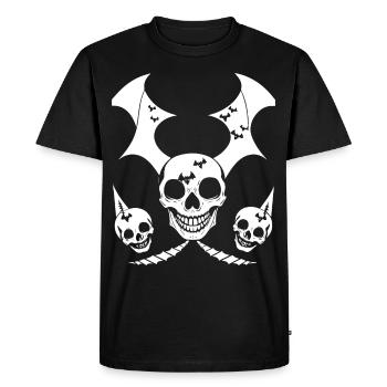 Horreur Crâne Crâne Art Crâne Gothique Heavy Metal - T-shirt Premium bio Homme - noir - Devant - Nico (187cm)