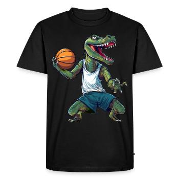 Cool Basket-ball Crocodile - T-shirt Premium bio Homme - noir - Devant - Nico (187cm)