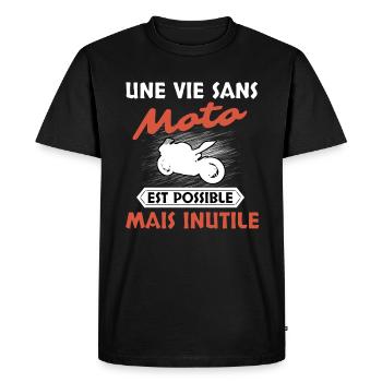 Moto - T-shirt Premium bio Homme - noir - Devant - Nico (187cm)