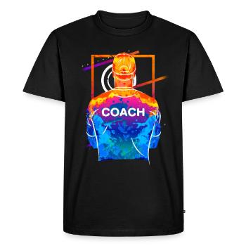 Trainer Coach Trainieren Training Sport Team - Men's Premium Organic T-Shirt - black - Front - Nico (187cm)