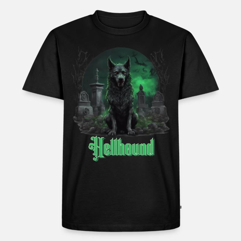 Hellhound - Männer Premium Bio T-Shirt - Schwarz