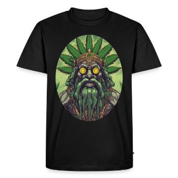Cannaking - Men's Premium Organic T-Shirt - black - Front - Nico (187cm)