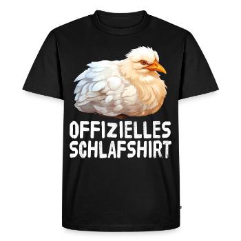 Chemise de couchage officielle Poulets - T-shirt Premium bio Homme - noir - Devant - Nico (187cm)
