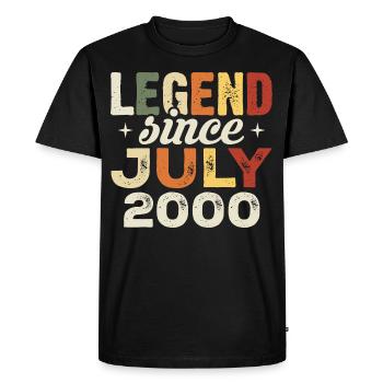 July 2000 Birthday Gift July 2000 Birthday - Men's Premium Organic T-Shirt - black - Front - Nico (187cm)
