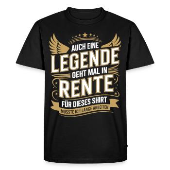 Même une légende prend sa retraite - T-shirt Premium bio Homme - noir - Devant - Nico (187cm)