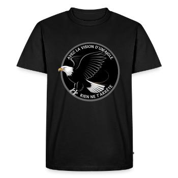 Aigle à tête blanche - T-shirt Premium bio Homme - noir - Devant - Nico (187cm)