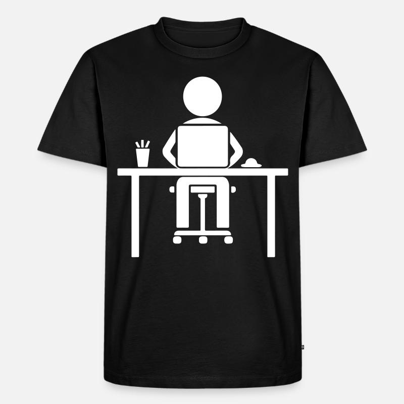 Arbeiter Computer Job - Männer Premium Bio T-Shirt - Schwarz