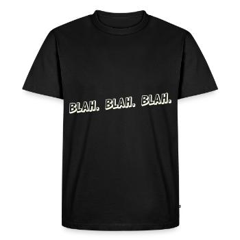 Blahblahblah Blablabla Blah Bla blabla Geschwätz - Men's Premium Organic T-Shirt - black - Front - Nico (187cm)