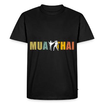 Muay Thaï - T-shirt Premium bio Homme - noir - Devant - Nico (187cm)