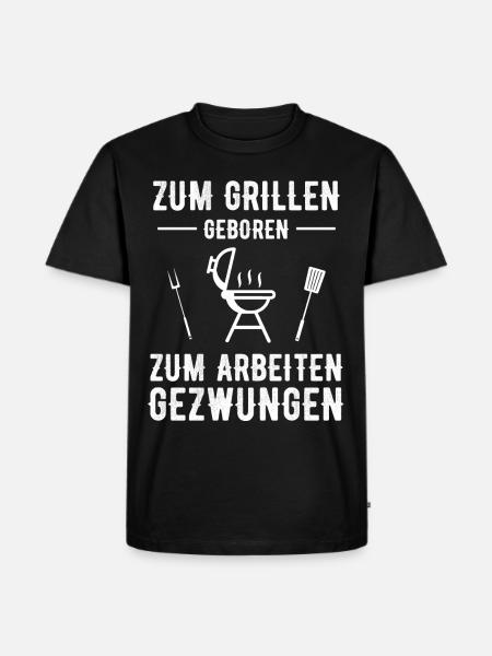 Grillen Grill Grillsaison - Männer Premium Bio T-Shirt - Schwarz