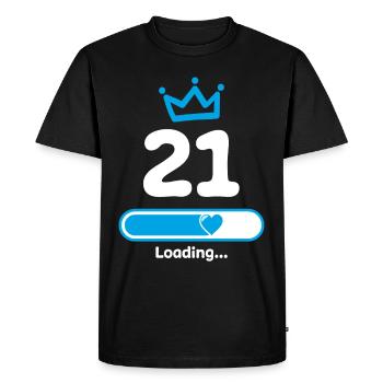 21ème anniversaire 21 ans idées cadeaux - T-shirt Premium bio Homme - noir - Devant - Nico (187cm)