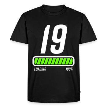 19th birthday 19 years Loading loading beam - Men's Premium Organic T-Shirt - black - Front - Nico (187cm)