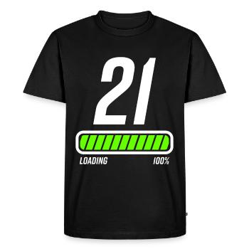 21 years 21st birthday Loading loading beam - Men's Premium Organic T-Shirt - black - Front - Nico (187cm)