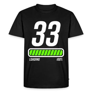 33 years anniversary Congratulations - Men's Premium Organic T-Shirt - black - Front - Nico (187cm)