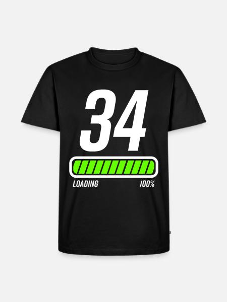 34e anniversaire - T-shirt Premium bio Homme - noir