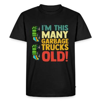 Garbage truck Müllmann Recycling 2nd birthday - Men's Premium Organic T-Shirt - black - Front - Nico (187cm)