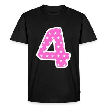 Numéro 4 - T-shirt Premium bio Homme - noir - Devant - Nico (187cm)